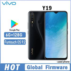VIVO Y19 스마트폰 4G 글로벌 펌웨어 LTE 6GB 128GB 안드로이드 9 13.0MP 지문 인식 5000mAh 안드로이드 9.0 중고 휴대폰
