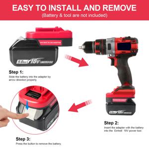 마키타 18V 배터리를 EINHELL 18V 공구에 사용하기 위한 어댑터, PD 22.5W QC3.0 USB USBC 포트 포함(어댑터만 배송)