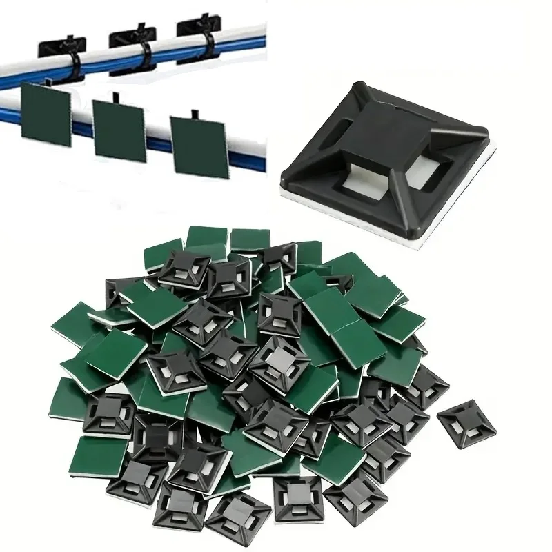 50/100pcs 우편 타이 마운트 내구성 클립 클램프 벽 홀더 페달 보드 케이블 관리 야외에 대 한 기본 케이블 주최자 홀더