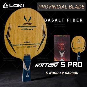 LOKI RXTON 5 Pro 지방 탁구 블레이드 내장 현무암 섬유 탄소 5 목재 2 탄소 탁구 라켓 아크 및 빠른 공격