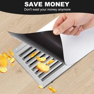 마그네틱 벤트 커버 14x30cm 두꺼운 환기 커버 경량 그릴을 통해 공기 통과를 방지하는 유연한 자석 시트