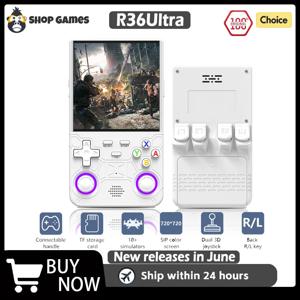 2025 R36 울트라 오픈 소스 R36S 비디오 게임 콘솔 리눅스 시스템 4.0인치 IPS 화면 휴대용 포켓 비디오 플레이어 64G 최고의 게임
