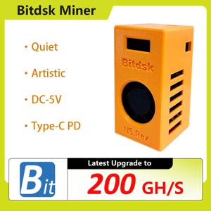 Bitdsk N5 200Gh/S BM1397 Bitcoin ASIC BTC 광부 솔로 복권 광부 US/EU/UK/AU/BR 플러그(Type-C PD 전원 포함)