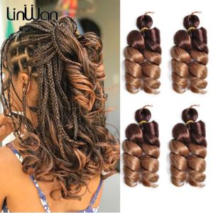 프렌치 컬 브레이딩 헤어 합성 스파이럴 컬 크로셰 헤어 익스텐션 프리 스트레치 루즈 웨이브 옴브레 브레이드 헤어 여성용