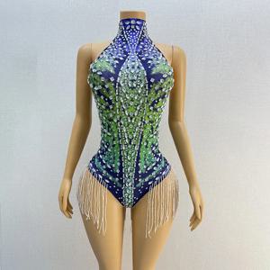 라틴 댄스 차차 요가 연습복 화려한 공연 의상 생일 파티 드레스 고급 파티 드레스 반짝이 드레스