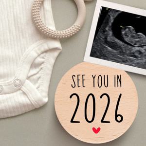 2026년 아기 프린트 나무 간판 신생아 소품 간판 신생아 나무 컵받침 나무 아기 출생 알림 유아 출생