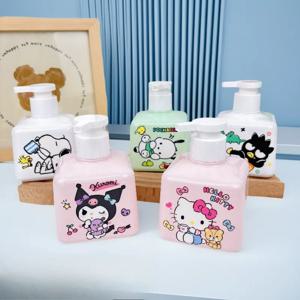 Sanrio 헬로 키티 로션 병에 담긴 카와이 만화 Kuromi Hangyodon 휴대용 프레스 보관 병 애니메이션 액세서리 선물