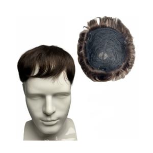 남성용 클립형 가발, 남성용 인모 부분 가발, 탈모용 자연스러운 탑퍼/헤어피스
