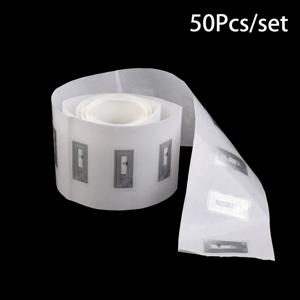50 개/가방 NFC 칩 Ntag213 스티커 습식 인레이 11x21MM 13.56MHz 라벨 태그 213 위조 방지 라벨 전자 라벨