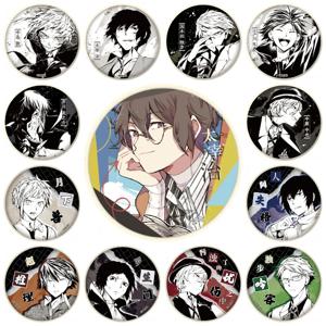 58mm Anime Bungo Stray Dogs 나카지마 아츠시 쿠니키다 도포 료노스케 아쿠타가와 코스프레 의상 배지 핀 SPTE Tinplate Brooch