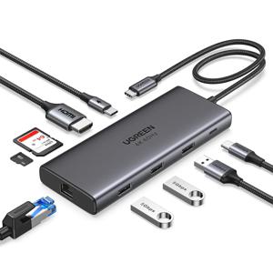 UGREEN Revodok Pro 109 USB C 허브 9 in 1 10Gbps USB C 3.2 & USBA 3.2 4K-HDMI, 100W 전원 공급, SD/TF 카드 리더