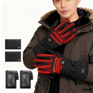 전기 가열 장갑 오토바이 겨울 모토 가열 장갑 따뜻한 방수 충전식 난방 열 장갑 스노모빌용