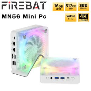 FIREBAT MN56 MINIPC AMD R7-8745HS 미니 PC 16GB DDR5 512GB SSD AMD 라데온 780M BT5.2 WIFI6 컬러풀 게이머 데스크탑 컴퓨터