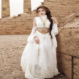 이국적인 둔황 요정 공주 춤 소녀 화이트 엘프 민족 스타일 초요정 여행 사진 세트 전통 의상 여성용