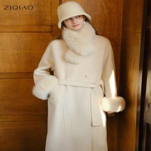 지치아오 울 단색 기품 있는 따뜻한 어부 모자 여성용 2025 겨울 신상 얼굴 작아 보이는 베이신 햇 인스 올매치