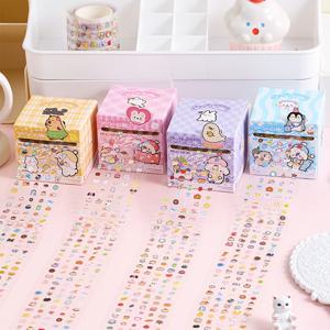 400+개 귀여운 만화 스티커 풀아웃 테이프 플래너 액세서리 스티커 저널링 스크랩북용 크리스마스 생일 선물