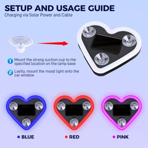 아이네이즈 태양광 삼각형 창문 하트 모양 발광 하트 모양 분위기 조명 실내 배선 불필요 LED 분위기 조명