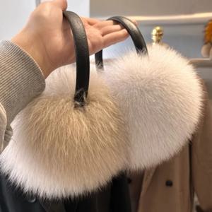 밍크 퍼 귀마개 여성용 겨울 따뜻한 귀덮개 럭셔리 패션 야외 방한 귀덮개 따뜻한 플러시 헤드밴드 이어플랩