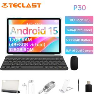 Teclast P30 안드로이드 15 태블릿 10.1인치 패드 4GB램/128GB 롬 유니소크 T606 8코어, 키보드 및 마우스 액세서리 번들 포함