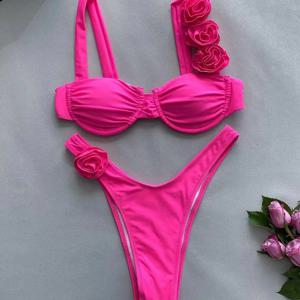 컬러풀 스플릿 비키니 플로럴 서포트 수영복 패셔너블 노인 의류 액세서리 브랜드 무브랜드 카테고리 의류