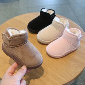 2025 겨울 아기 여자아이 신발 새 유아 스노우 부츠 어린이 유아용 플러시 따뜻한 키즈 숏 부츠 남자아이 면화 신발 사이즈 15-24