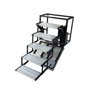 제조사 직판 RV 모터홈 카라반 캠퍼 알루미늄 합금 재질 수동 접이식 5단계 발판