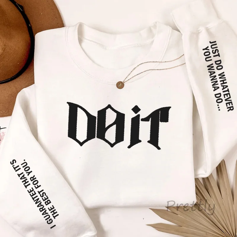 Do It Crewneck 스웨트셔츠 여성 남성 핑크 Kpop 팬 상품 SKZ 스웨트셔츠 풀오버 긴팔 후드티 스트리트웨어 여성 의류