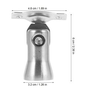 4개 스테인리스 스틸 기둥 부속품 계단 난간 지지대 조절 가능한 핸드레일 브래킷 계단 유리 난간 고정용