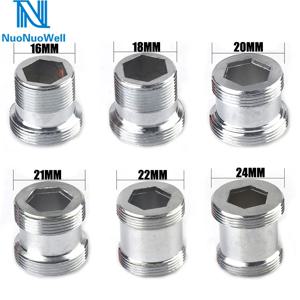 길어진 디자인 M22 변경 16 18 20 22 24mm 남성 x 남성 수도꼭지 어댑터 주방 욕실 황동 워터 테이프 조인트 구리