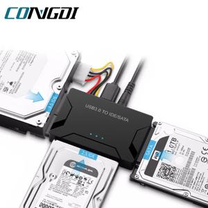 USB 3.0-SATA IDE 하드 디스크 어댑터 변환기 케이블(3.5 2.5인치 HDD/SSD CD DVD ROM CD-RW 3 in 1 IDE SATA 어댑터)