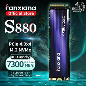 Fanxiang S880 M.2 SSD 7300 메가바이트/초 1TB/2TB/4TB M.2 NVMe SSD 드라이브 PCIe 4.0x4 하드 디스크 PS5 노트북 PC용 내부 솔리드 스테이트 드라이브