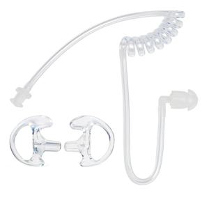 2 웨이 라디오 이어폰 교체 투명 음향 코일 튜브 이어 버드 오디오 키트 (헤드셋 이어 몰드 1 쌍 포함)-중간