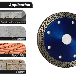 105MM/115MM/125MM 터보 다이아몬드 톱날 화강암 대리석 커팅 디스크 도자기 타일 세라믹 3 크기 앵글 그라인더