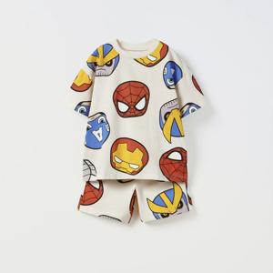 만화 전체 인쇄 Tracksuits 어린이 패션 캐주얼 Tshirt + 반바지 디즈니 여름 새 의류 2pcs 유아 유행 Tracksuits