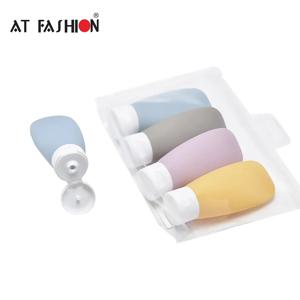 3/4Pcs 30/60/100ml 여행용 리필 용 병 세트 화장품 페이스 워시 핸드 크림 로션 호스 플립 탑 디스펜서 비어 있음