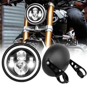 카페 레이서 Bobber Honda용 7인치 LED 오토바이 헤드라이트 범용 7.5