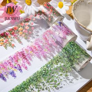 JIANWU 50mm * 200cm 산 덩굴 시리즈 빈티지 식물 꽃 조경 재료 콜라주 애완 동물 테이프 크리 에이 티브 저널 편지지