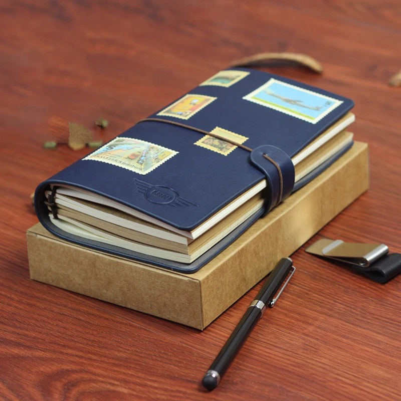 레트로 가죽 스트랩 창의적인 수첩 다기능 A6 레트로 휴대용 여행용 루즈리프 노트 다이어리 노트북