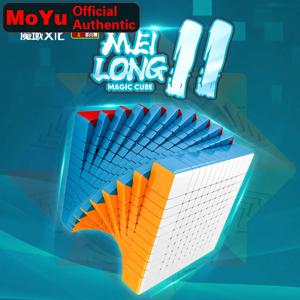 MoYu MFJS MeiLong 11 11x11 매직 스피드 큐브 스티커가없는 전문 Fidget 장난감 Meilong 11x11 Cubo Magico 퍼즐