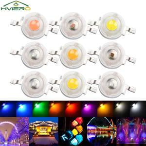 10PCS 높은 전원 LED 칩 램프 전구 1W 3W 110-120LM 구슬 라인 이미 터 다이오드 흰색 빨간색 녹색 파란색 노란색 DIY Led 조명 장식