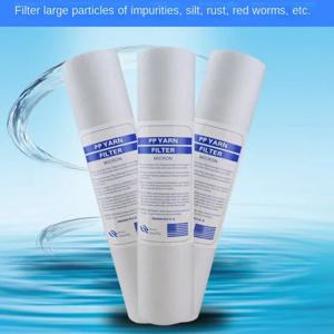 침전물 정수 필터 카트리지, PP 코튼 필터 시스템, 10X2.5 인치, 2 개, 4/10 개, 1 미크론