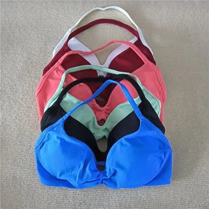 패션 스트랩 브라 짐 탑 여성용 하이 서포트 얇은 스트랩 홀터 스포츠 심리스 브라 스크런치 운동 요가 탱크 브라