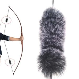 토끼 털 활 스트링 안정기 소음기 댐퍼, 고성능 양궁 사냥 진동 댐퍼 액세서리, 20x1.5cm, 2 개