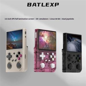 BATLEXP G350 휴대용 게임 콘솔 3.5 ''IPS 스크린 듀얼 조이스틱 진동 모터 레트로 휴대용 비디오 게임 플레이어 Linux 시스템