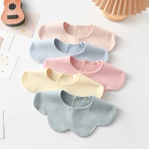 한국어 스타일 솔리드 베이비 수유 침받이 턱받이 새로운 유아 면화 꽃잎 타액 수건 신생아 유아 어린이 턱받이를위한 부드러운 트림 천