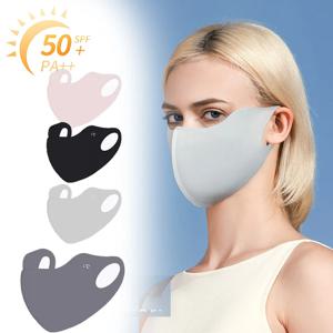 1-40PCS 히알루론산 통기성 워셔블 아이스 실크 마스크가 포함된 여름 자외선 차단 페이스 실드 사이클링을 위한 UV 눈 보호