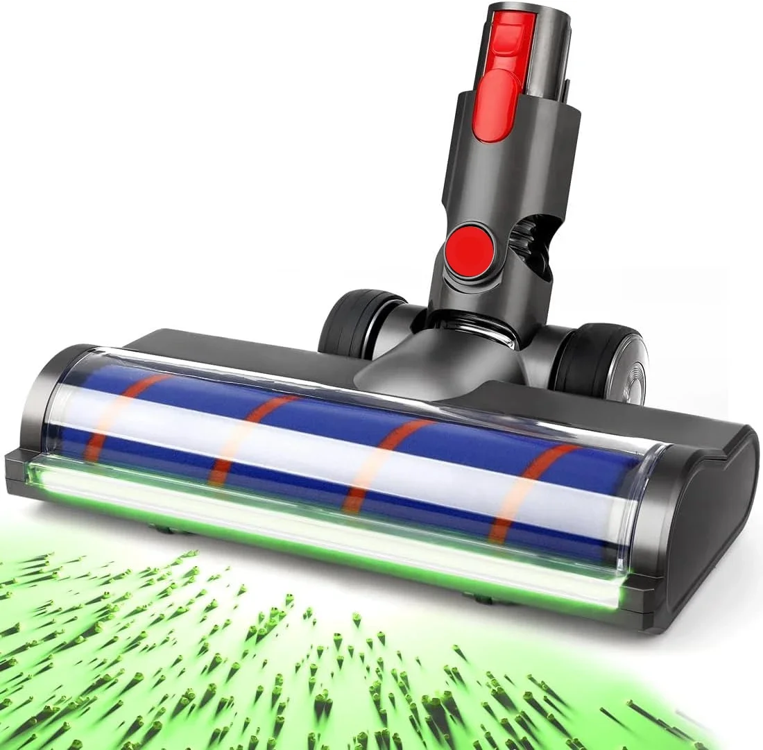 다이슨 V7 V8 V10 V11 V15용, LED 먼지 감지 진공 헤드 단단한 바닥용 푹신한 부착물, 호환 교체 부품