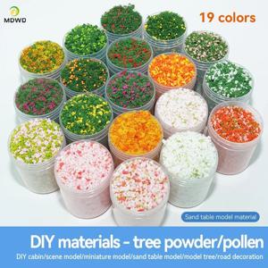 50ml 1-3mm 시뮬레이션 부시 잔디 스폰지 나무 가루 거친 곡물 꽃 잎 diy 군사 기차 모델 모래 테이블 장면 레이아웃