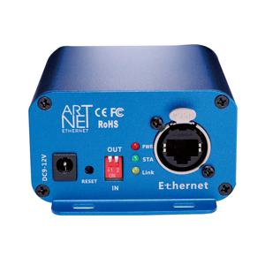 Artnet-DMX 컨트롤러, DMX 이더넷 조명 컨트롤러, 전문 Artnet DMX 인터페이스, 3핀 출력, 알루미늄 하우징