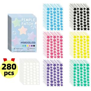 280개 스타 여드름 패치, 방수 및 통기성, 매일 얼굴 사용, 얼굴 피부 커버 및 관리 필수품, 개인 관리